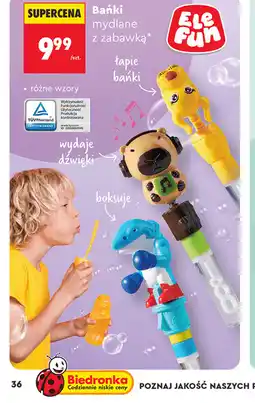 Biedronka EleFun Bańki mydlane z zabawką oferta