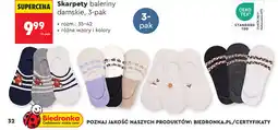 Biedronka Skarpety baleriny damskie, 3-pak oferta