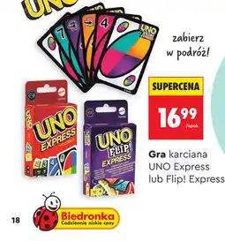 Biedronka Gra karciana UNO Express lub Flip! Express oferta