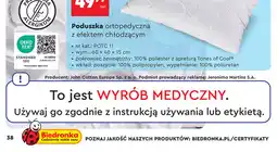 Biedronka Poduszka ortopedyczna z efektem chłodzącym oferta