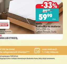 Biedronka Wendre Nakładka na materac Cotton Percale oferta
