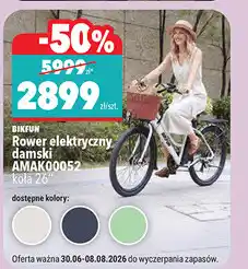 Biedronka BIKFUN Rower elektryczny damski AMAK00052 Kola 26 oferta