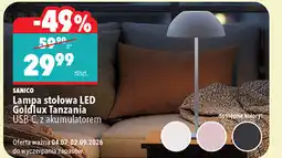 Biedronka Sanico Lampa stołowa LED Goldlux Tanzania oferta