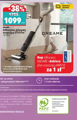 Biedronka DREAME Odkurzacz pionowy mopujący H14 Pro 18 KPa oferta