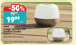 Biedronka Sanico Lampa stołowa LED Goldlux Samba oferta