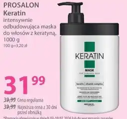 Hebe PROSALON Keratin intensywnie odbudowująca maska do włosów z keratyną oferta