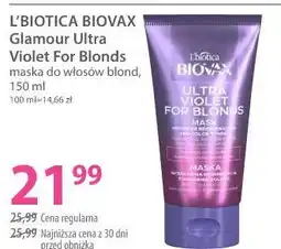 Hebe L'biotica Biovax Glamour Ultra Violet For Blonds maska do włosów blond oferta