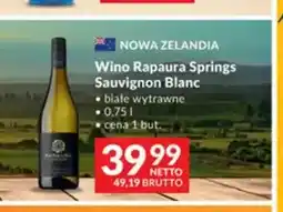 Makro Wino Rapaura Springs Sauvignon Blanc oferta