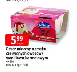 E.Leclerc Deser mleczny o smaku czerwonych owoców Delisse 4-pak oferta