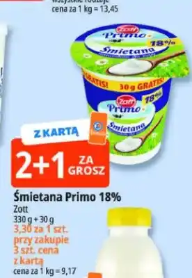 E.Leclerc Śmietana Primo 18% Zott oferta