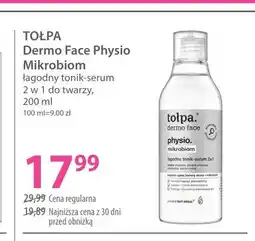 Hebe Tonik-serum do twarzy Tołpa Dermo Face Physio Mikrobiom łagodny 2 w 1 oferta