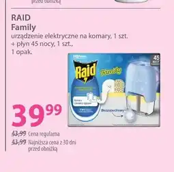 Hebe Zestaw urządzenie elektryczne na komary + płyn 45 nocy Raid Family oferta