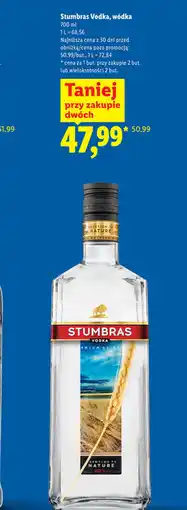 Lidl Wódka Stumbras oferta