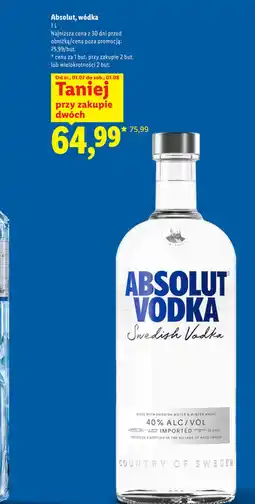 Lidl Wódka Absolut oferta