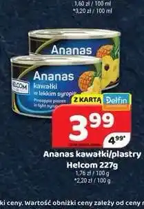 Delfin Ananas w puszce plastry Helcom oferta