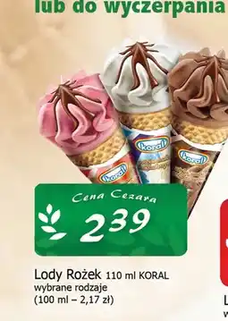 Cezar Delikatesy Lody Rożek Koral oferta