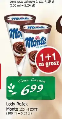 Cezar Delikatesy Lody Rożek Monte Zott oferta