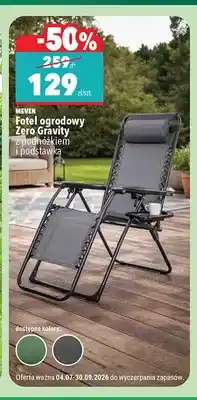 Biedronka Fotel ogrodowy Meven Zero Gravity z podnóżkiem i podstawką oferta