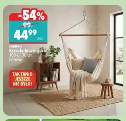 Biedronka Krzesło brazylijskie Gardenic beżowe 100x130 cm oferta