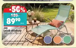 Biedronka Leżak składany Jumi 140x60x96 cm oferta