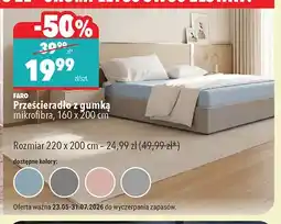 Biedronka Prześcieradło z gumką Faro mikrofibra 160x200 cm oferta