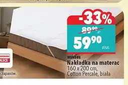 Biedronka Nakładka na materac Wendre Cotton Percale 160x200 cm oferta