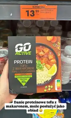 Biedronka Danie proteinowe tofu z makaronem Go Active Teriyaki oferta