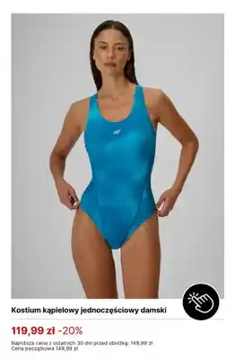 Kostium kąpielowy jednoczęściowy damski 4F