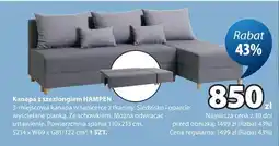 JYSK Kanapa z szezlongiem HAMPEN oferta
