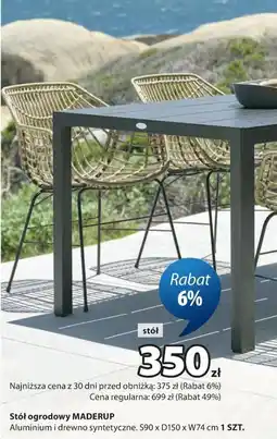 JYSK Stół ogrodowy MADERUP oferta