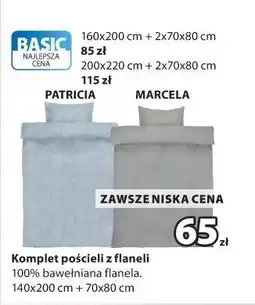 JYSK Komplet pościeli z flaneli PATRICIA / MARCELA oferta
