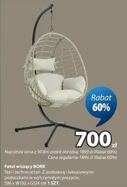 JYSK Fotel wiszący BORK oferta