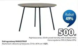 JYSK Stół ogrodowy RANGSTRUP oferta