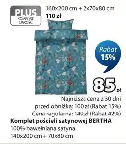 JYSK Komplet pościeli satynowej BERTHA oferta