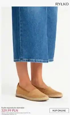Ryłko Espadryle damskie rude Ryłko oferta