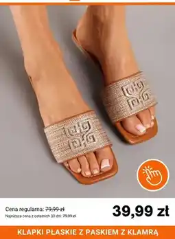 Born2be Klapki płaskie z paskiem z klamrą Born2be oferta