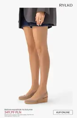 Ryłko Espadryle na koturnie Ryłko beżowe oferta
