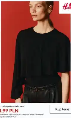H&M Top z pelerynowym detalem H&M oferta