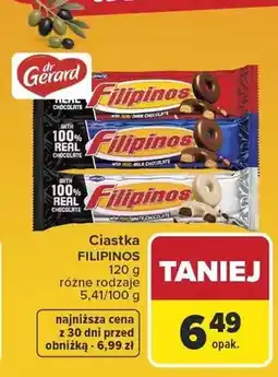 Carrefour Ciastka w białej czekoladzie Filipinos oferta
