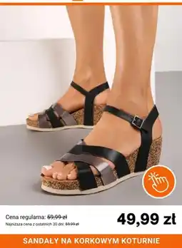 Born2be Sandały na korkowym koturnie Born2be oferta