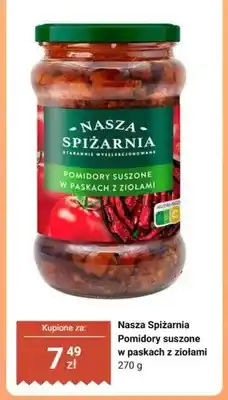 Biedronka Pomidory suszone w paskach z ziołami Nasza Spiżarnia oferta