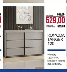 Abra Komoda Tanger 120 dąb craft złoty oferta