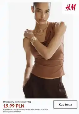 H&M Top drapowany asymetryczny H&M oferta