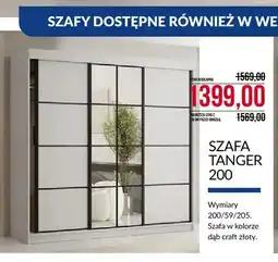 Abra Szafa Tanger 200 dąb craft złoty oferta