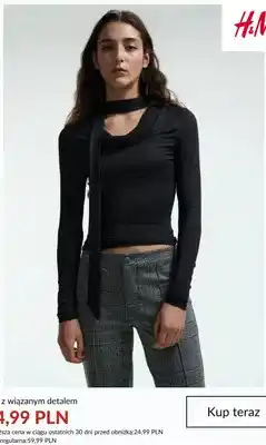 H&M Top z wiązanym detalem H&M oferta