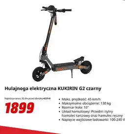 Media Markt Hulajnoga elektryczna Kukirin G2 czarny oferta