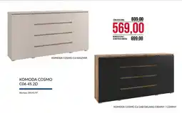 Abra Komoda Cosmo C6 Dąb Delano Ciemny / Czarny oferta