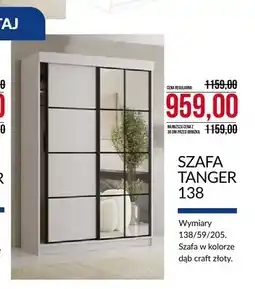 Abra Szafa Tanger 138 dąb craft złoty oferta
