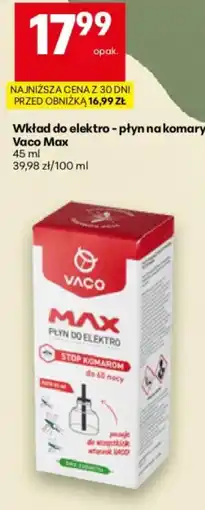 Delikatesy Centrum Wkład do elektro - płyn na komary Vaco Max oferta