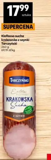 Delikatesy Centrum Kiełbasa sucha krakowska z szynki Tarczyński oferta
